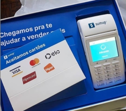 Maquininha de cartão Sumup menor taxa do mercado Aceita ticket, FGTS,